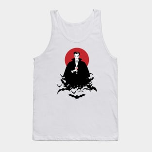 Vampire on a cloud of bats Tank Top